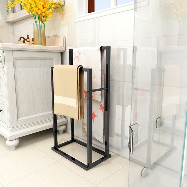 HOMERECOMMEND Free Standing Towel Rack Reviews Wayfair   Free Standing Towel Rack 